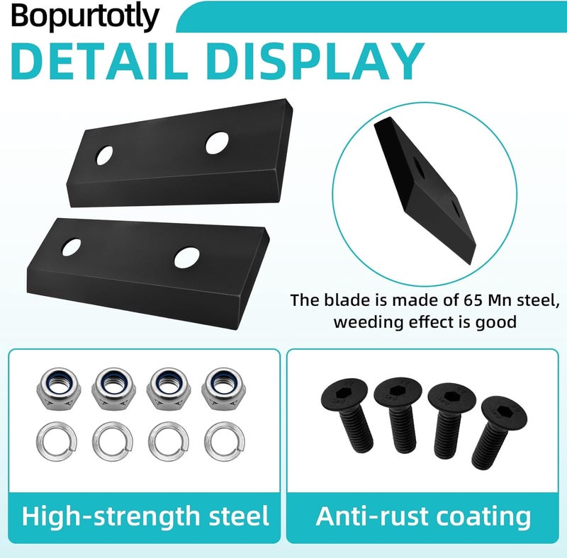 Bopurtotly 981-0490 781-0490 742-0544 942-0544 High-speed steel forging manufacturing Blade Chipper Knife Compatible with MTD, Troy-Bilt, Craftsman, Huskee, Yard Machines Chipper Shredder 742-0653（ 2 PACK） - Image 4